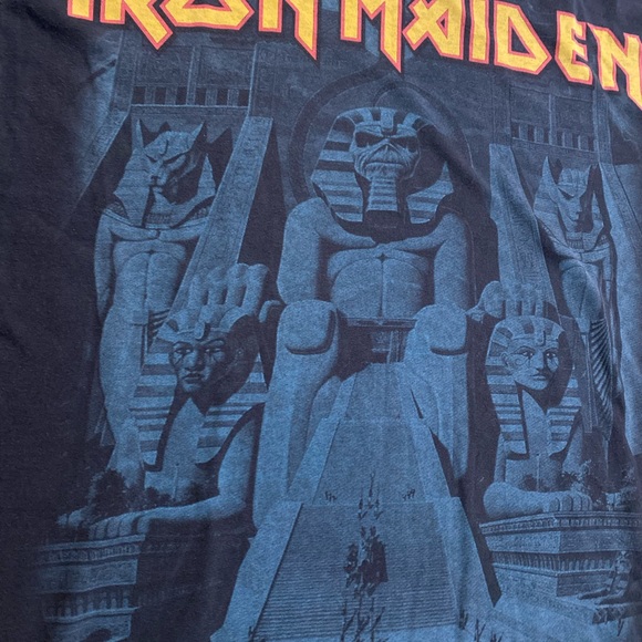 Vintage Iron Maiden shirt Powerslave metal rock - Picture 3 of 7